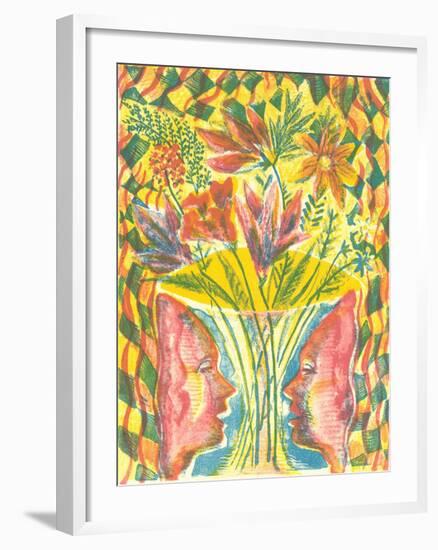 Faces and Flowers-Mary Kuper-Framed Giclee Print