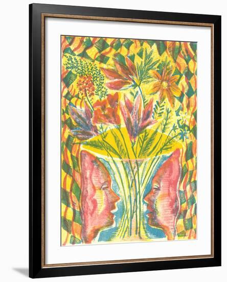 Faces and Flowers-Mary Kuper-Framed Giclee Print