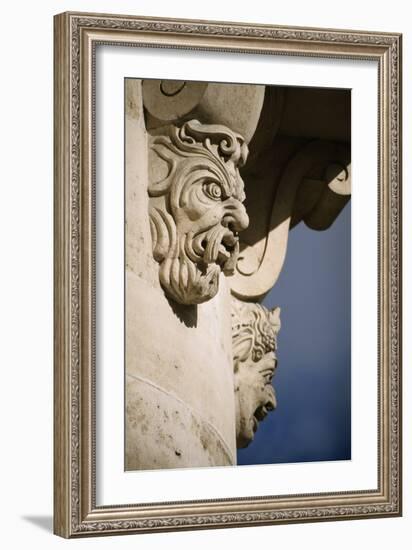 Faces in Architecture - Pont Neuf, Paris - Detail-Robert ODea-Framed Photographic Print