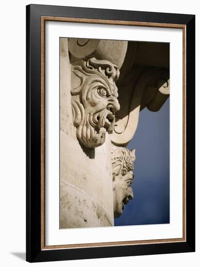 Faces in Architecture - Pont Neuf, Paris - Detail-Robert ODea-Framed Photographic Print