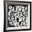 Faces in Black and White-Diana Ong-Framed Giclee Print