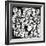 Faces in Black and White-Diana Ong-Framed Giclee Print