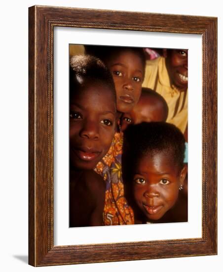 Faces of Ghanaian Children, Kabile, Brong-Ahafo Region, Ghana-Alison Jones-Framed Photographic Print