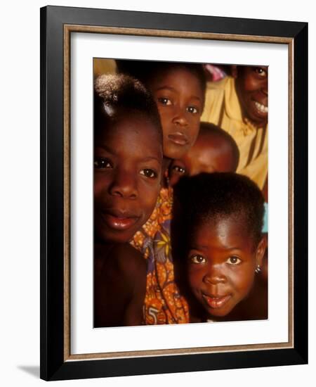 Faces of Ghanaian Children, Kabile, Brong-Ahafo Region, Ghana-Alison Jones-Framed Photographic Print