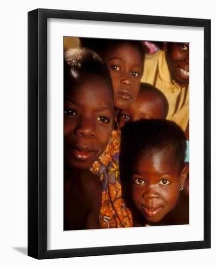 Faces of Ghanaian Children, Kabile, Brong-Ahafo Region, Ghana-Alison Jones-Framed Photographic Print