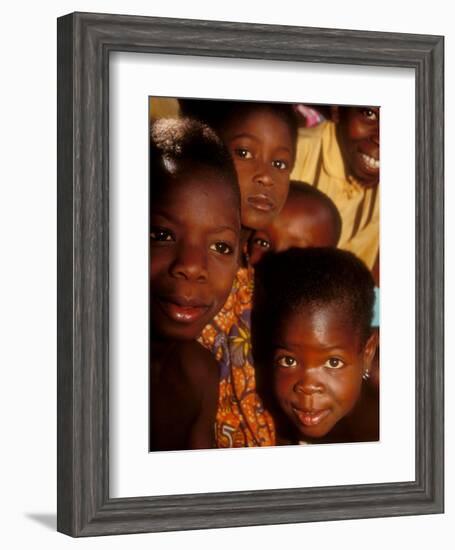 Faces of Ghanaian Children, Kabile, Brong-Ahafo Region, Ghana-Alison Jones-Framed Photographic Print