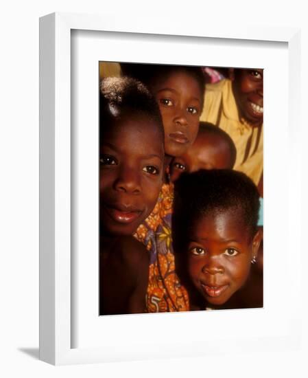 Faces of Ghanaian Children, Kabile, Brong-Ahafo Region, Ghana-Alison Jones-Framed Photographic Print