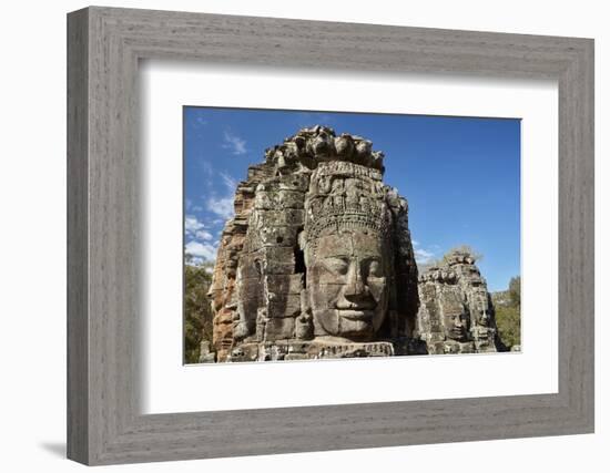 Faces Thought to Depict Bodhisattva Avalokiteshvara, Angkor World Heritage Site-David Wall-Framed Photographic Print