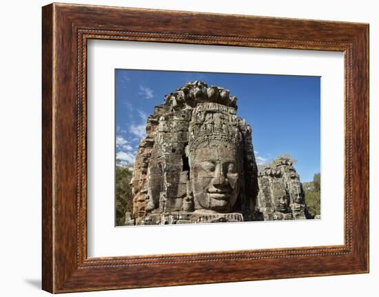 Faces Thought to Depict Bodhisattva Avalokiteshvara, Angkor World Heritage Site-David Wall-Framed Photographic Print