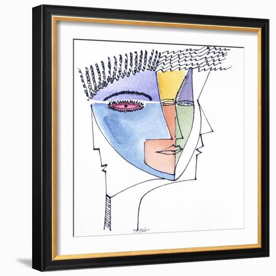 Faces V-Diana Ong-Framed Giclee Print