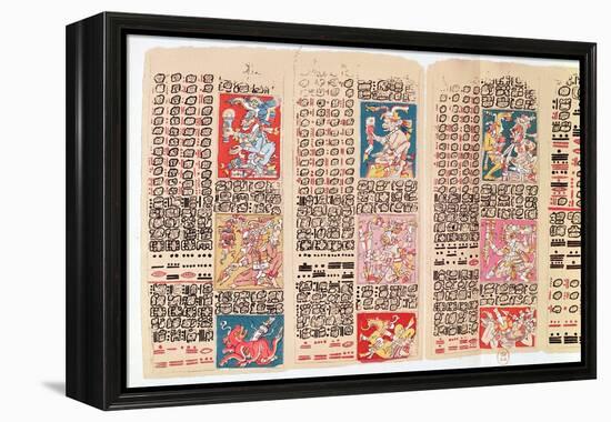 Facsimile Copy of a Page of the Dresden Codex-null-Framed Premier Image Canvas