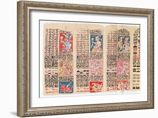 Facsimile Copy of a Page of the Dresden Codex-null-Framed Giclee Print