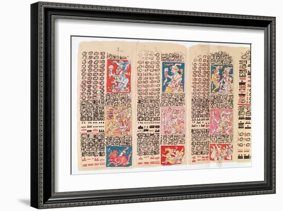Facsimile Copy of a Page of the Dresden Codex-null-Framed Giclee Print