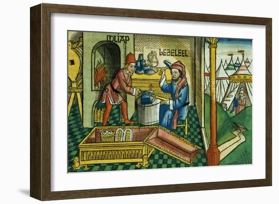 Facsimile Copy of Exodus 31 2-8 Bezalel and Oholiab Making the Ark of the Covenant-null-Framed Giclee Print