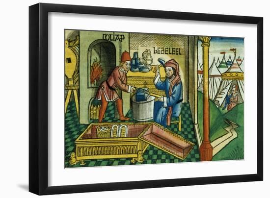 Facsimile Copy of Exodus 31 2-8 Bezalel and Oholiab Making the Ark of the Covenant-null-Framed Giclee Print