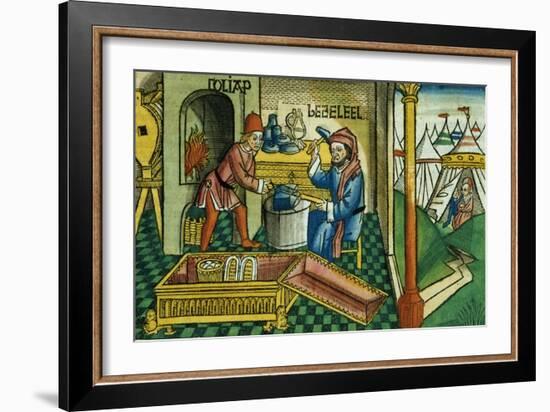 Facsimile Copy of Exodus 31 2-8 Bezalel and Oholiab Making the Ark of the Covenant-null-Framed Giclee Print