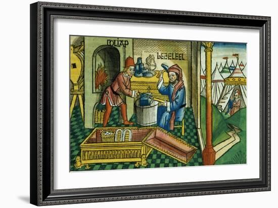 Facsimile Copy of Exodus 31 2-8 Bezalel and Oholiab Making the Ark of the Covenant-null-Framed Giclee Print