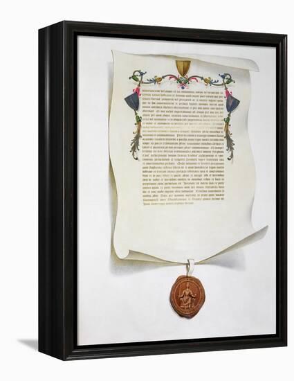 Facsimile edition of the Magna Carta, English charter, 1215 (1816)-Unknown-Framed Premier Image Canvas