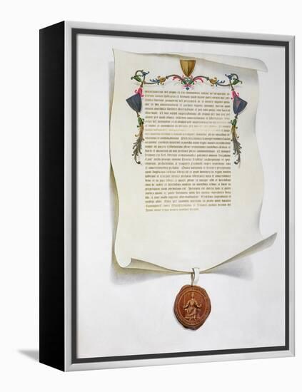 Facsimile edition of the Magna Carta, English charter, 1215 (1816)-Unknown-Framed Premier Image Canvas