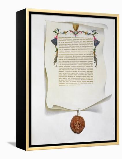 Facsimile edition of the Magna Carta, English charter, 1215 (1816)-Unknown-Framed Premier Image Canvas