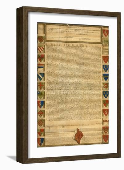 Facsimile Of Burnt Magna Carta-null-Framed Giclee Print