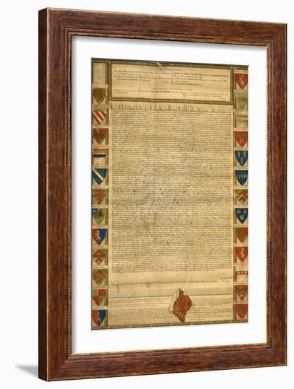 Facsimile Of Burnt Magna Carta-null-Framed Giclee Print