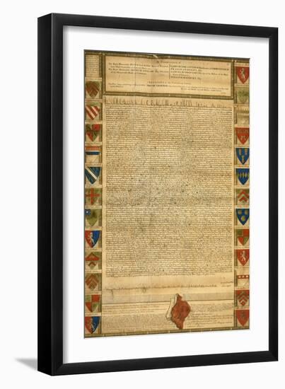 Facsimile Of Burnt Magna Carta-null-Framed Giclee Print