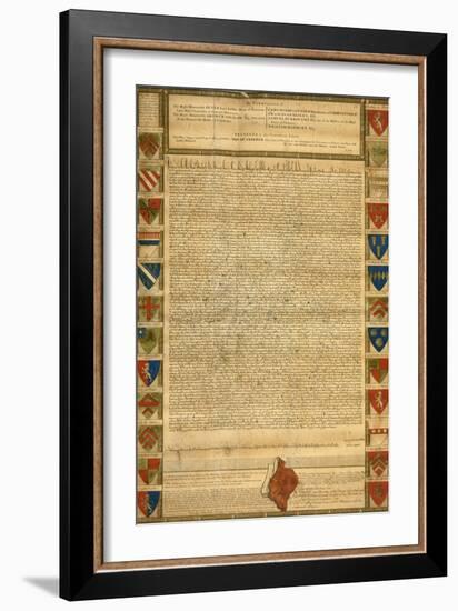 Facsimile Of Burnt Magna Carta-null-Framed Giclee Print