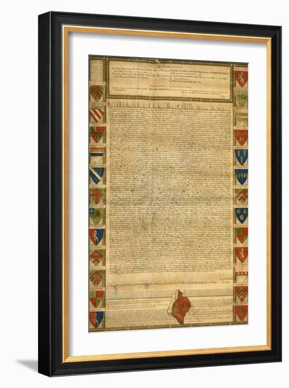 Facsimile Of Burnt Magna Carta-null-Framed Giclee Print