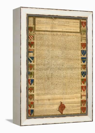 Facsimile Of Burnt Magna Carta-null-Framed Premier Image Canvas