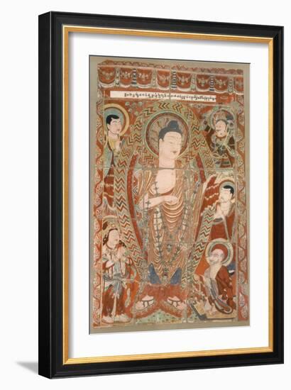 Facsimile of Cave Temple Paintings Now in the Koeniglichen Museum, Berlin-German-Framed Giclee Print