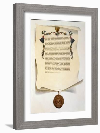 Facsimile of the Magna Carta-J. Harris-Framed Giclee Print