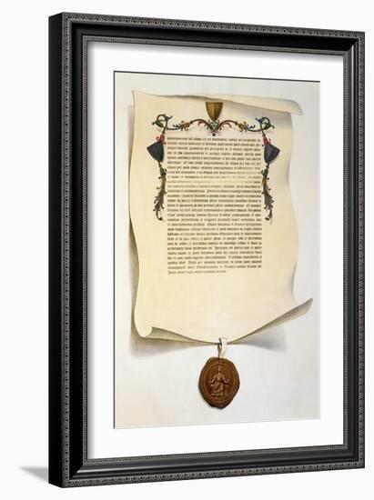 Facsimile of the Magna Carta-J. Harris-Framed Giclee Print