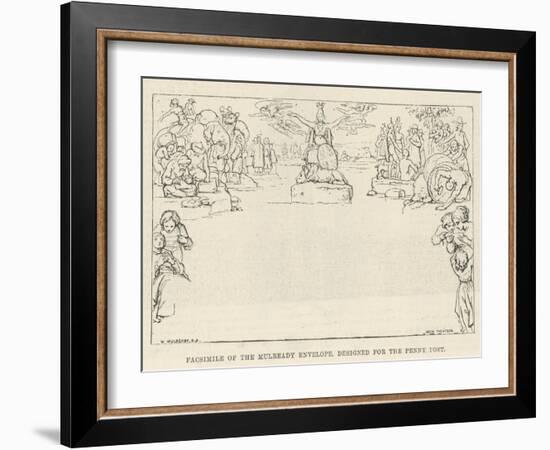 Facsimile of the Mulready Envelope, Designed for the Penny Post-William Mulready-Framed Giclee Print