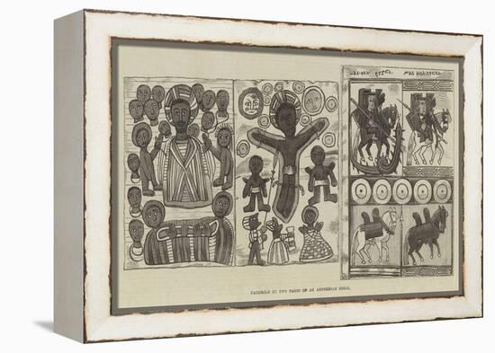 Facsimile of Two Pages of an Abyssinian Bible-null-Framed Premier Image Canvas