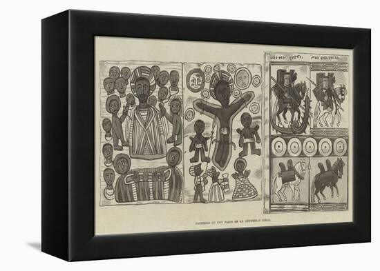 Facsimile of Two Pages of an Abyssinian Bible-null-Framed Premier Image Canvas