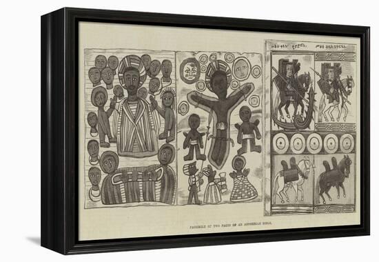 Facsimile of Two Pages of an Abyssinian Bible-null-Framed Premier Image Canvas