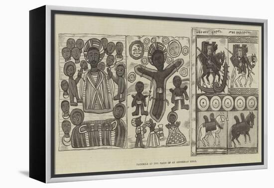 Facsimile of Two Pages of an Abyssinian Bible-null-Framed Premier Image Canvas