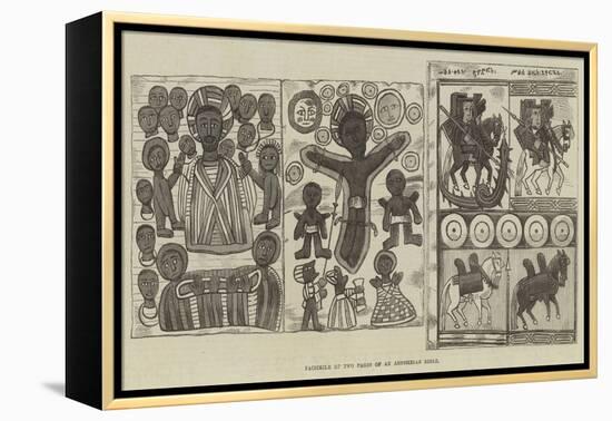 Facsimile of Two Pages of an Abyssinian Bible-null-Framed Premier Image Canvas