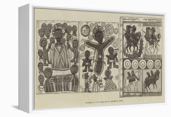 Facsimile of Two Pages of an Abyssinian Bible-null-Framed Premier Image Canvas