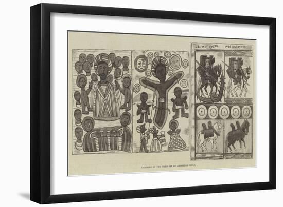 Facsimile of Two Pages of an Abyssinian Bible-null-Framed Giclee Print