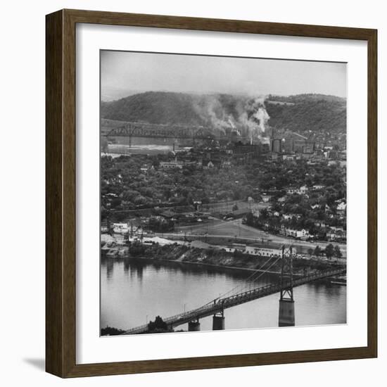 Factories Along the Ohio River-null-Framed Photographic Print