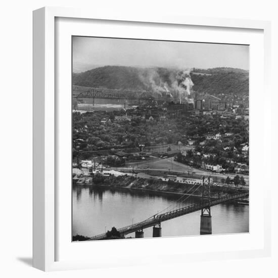 Factories Along the Ohio River-null-Framed Photographic Print