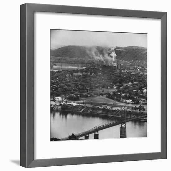 Factories Along the Ohio River-null-Framed Photographic Print