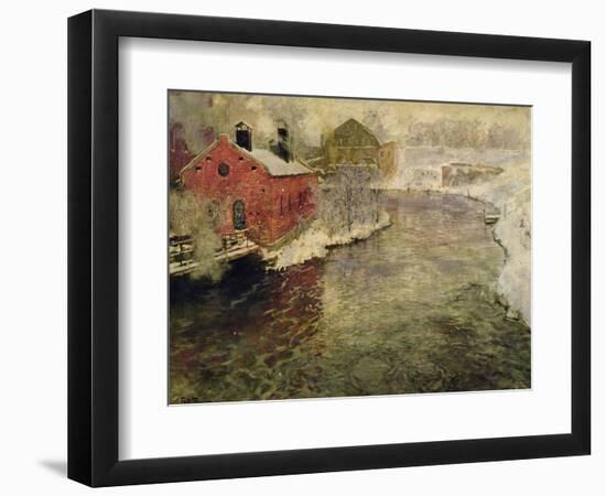 Factories by the Akers River Kristiania  Oslo, 1890-Fritz Thaulow-Framed Giclee Print