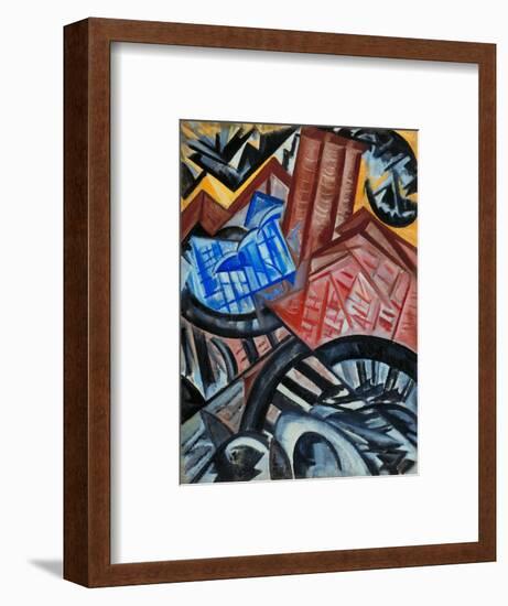 Factory and the Bridge-Olga Vladimirovna Rozanova-Framed Giclee Print