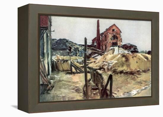 Factory Buildings, Soissons, 19 May 1915-Francois Flameng-Framed Premier Image Canvas