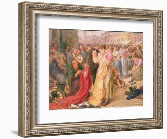 Factory Girls at the Old Clothes Fair, Knott Mill, 1875-Frederic James Shields-Framed Giclee Print