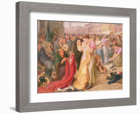 Factory Girls at the Old Clothes Fair, Knott Mill, 1875-Frederic James Shields-Framed Giclee Print