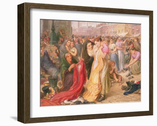 Factory Girls at the Old Clothes Fair, Knott Mill, 1875-Frederic James Shields-Framed Giclee Print